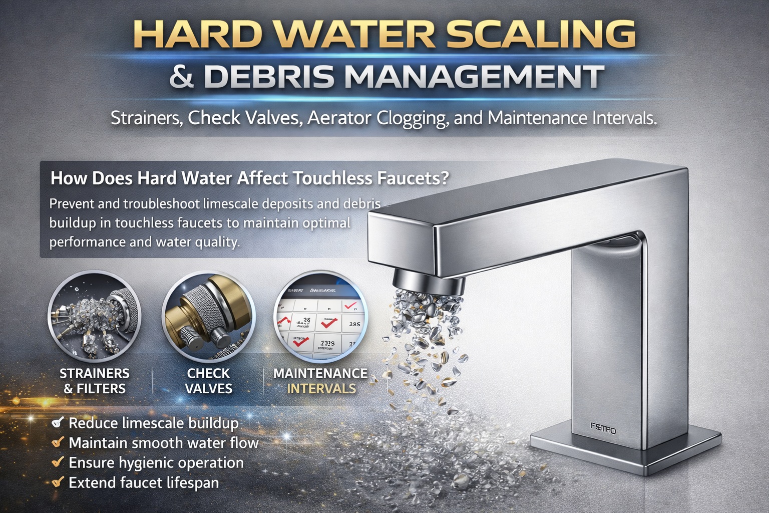 Commercial touchless faucets